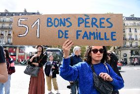 Demonstration In Support Of Gisele Pelicot - Paris