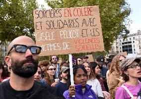 Demonstration In Support Of Gisele Pelicot - Paris