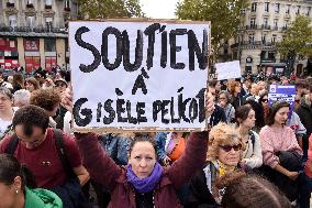 Demonstration In Support Of Gisele Pelicot - Paris