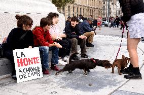 Demonstration In Support Of Gisele Pelicot - Paris