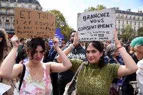 Demonstration In Support Of Gisele Pelicot - Paris