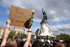 Demonstration In Support Of Gisele Pelicot - Paris