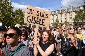 Demonstration In Support Of Gisele Pelicot - Paris