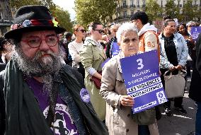 Demonstration In Support Of Gisele Pelicot - Paris