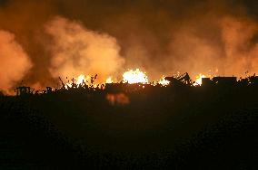 A Fire at A Wood Processing Plant in Yuncheng