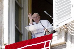 Pope Francis At Angelus Prayer - Vatican