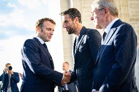 Parade Of French Athletes - Rekindling Of The Flame - Paris