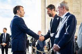 Parade Of French Athletes - Rekindling Of The Flame - Paris