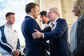 Parade Of French Athletes - Rekindling Of The Flame - Paris