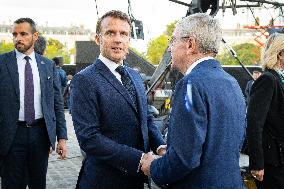 Parade Of French Athletes - Rekindling Of The Flame - Paris