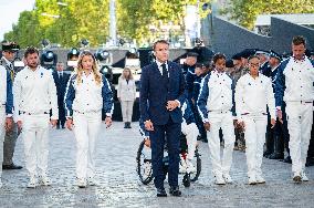 Parade Of French Athletes - Rekindling Of The Flame - Paris