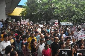 Doctors, Medical Workers, And Citizens Protest Over The Rape And Murder Case Of A Woman Doctor In Kolkata, India