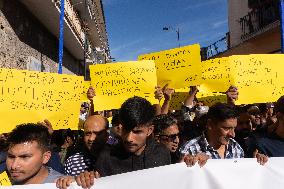 Grumo Nevano (Naples), Demonstration Against Attacks On Immigrants