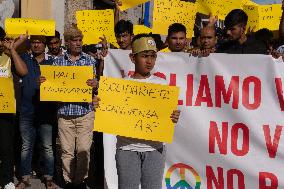 Grumo Nevano (Naples), Demonstration Against Attacks On Immigrants