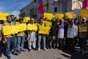 Grumo Nevano (Naples), Demonstration Against Attacks On Immigrants