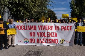 Grumo Nevano (Naples), Demonstration Against Attacks On Immigrants