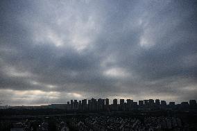 Clouds Gather Over Nanjing Affected By Typhoon Bebika