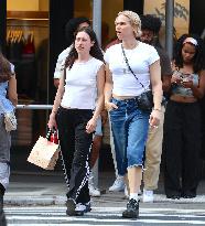 Tommy Dorfman And Girlfriend Out For Lunch - NYC