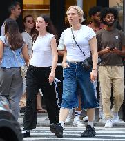 Tommy Dorfman And Girlfriend Out For Lunch - NYC