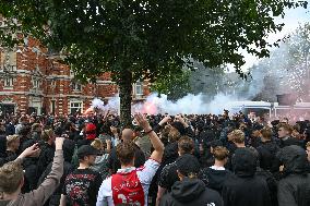 Hundreds Of Ajax Supporters Clash With Police - Amsterdam