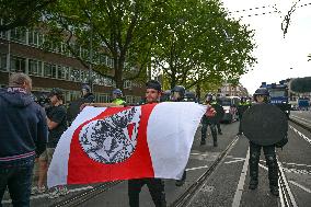 Hundreds Of Ajax Supporters Clash With Police - Amsterdam