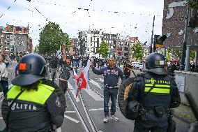 Hundreds Of Ajax Supporters Clash With Police - Amsterdam