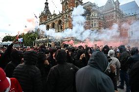 Hundreds Of Ajax Supporters Clash With Police - Amsterdam