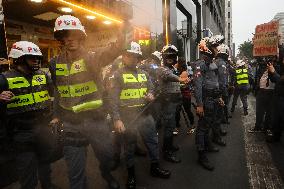 Protest Against Fires And The Climate Situation In São Paulo