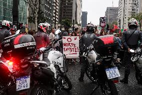 Protest Against Fires And The Climate Situation In São Paulo