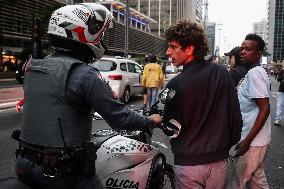 Protest Against Fires And The Climate Situation In São Paulo