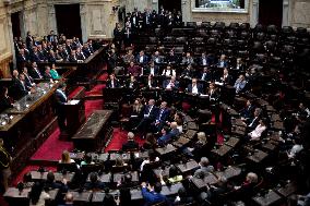 The President Of Argentina, Javier Milei, Presented The 2025 Budget In The National Congress.