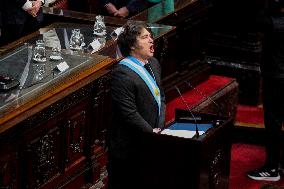 The President Of Argentina, Javier Milei, Presented The 2025 Budget In The National Congress.