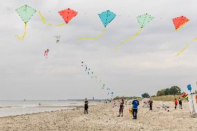 Flying kites