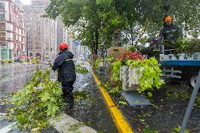 Typhoon Bebinca Lashes Shanghai - China