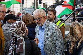 Jeremy Corbyn At A Pro Palestine Rally In London