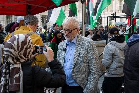 Jeremy Corbyn At A Pro Palestine Rally In London