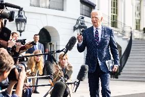 US President Biden speaks on second attempted Trump assassination as he departs WH for Delaware