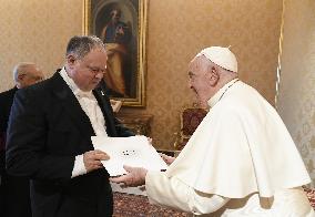 Pope Francis Meets New Israel’s Ambassador to the Holy See - Vatican