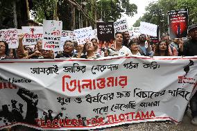 Teachers Protest Rally In India, Kolkata - 16 Sep 2024