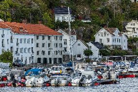 Wooden Town Of Risor, Norway