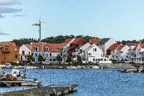 Wooden Town Of Risor, Norway