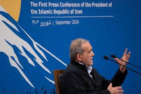 First Iranian President Masoud Pezeshkian News Conference