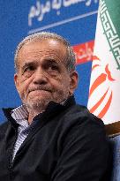 First Iranian President Masoud Pezeshkian News Conference