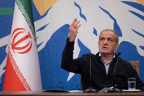 First Iranian President Masoud Pezeshkian News Conference