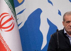 First Iranian President Masoud Pezeshkian News Conference