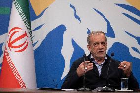 First Iranian President Masoud Pezeshkian News Conference