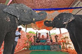 Hindu Lord Ganesha Idol Immersion Procession In Jaipur