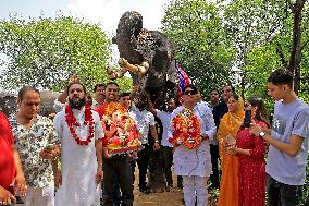 Hindu Lord Ganesha Idol Immersion Procession In Jaipur