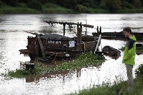 Increased Water Level In The Vistula River In Krakow