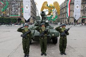 Military Civic Parade On The Occasion Of The 214th Anniversary Of The Independence Of Mexico